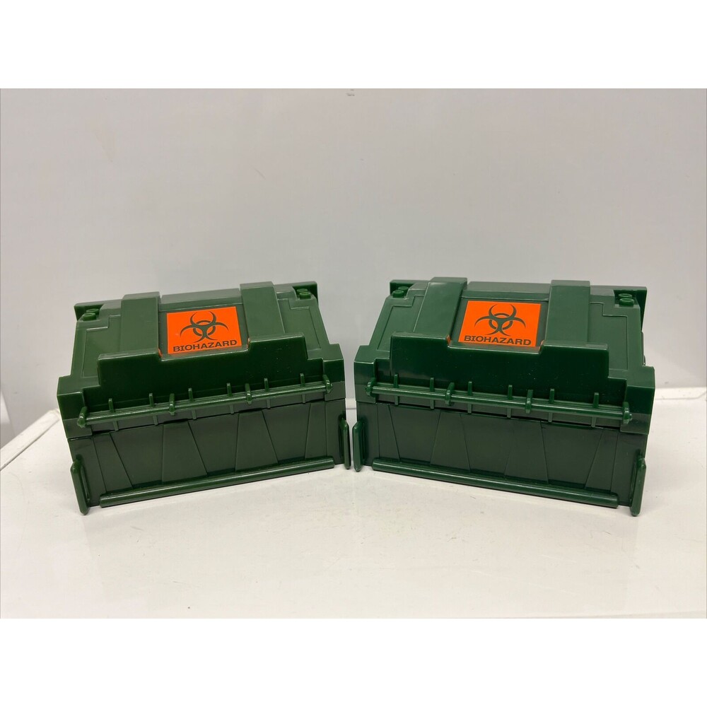Green Lego Containers (for Building) - Set of 2